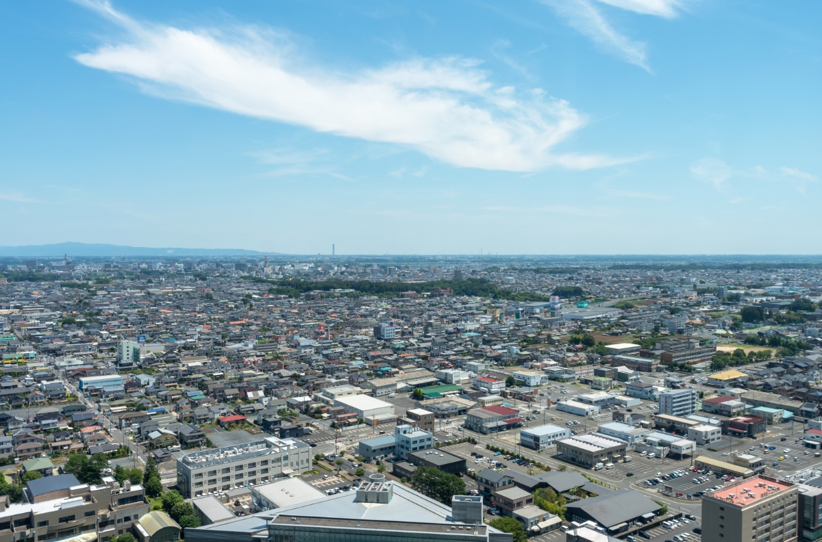 水戸市から那珂市を見る